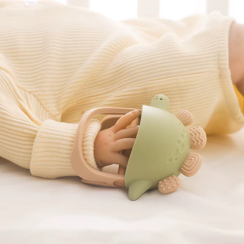 Baby Silicon Teether Toys Dinosaur Bracelet BPA Free Cute Cartoon Animal Silicone Teething Glove for Newborn Chew Teether Toys