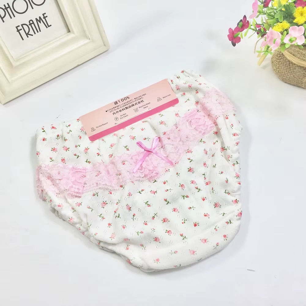 2 Pcs/Set Baby Underwear Cotton Ruffled Bow Girl Panties Newborn Baby Girl Shorts Underwear 0-2 Years
