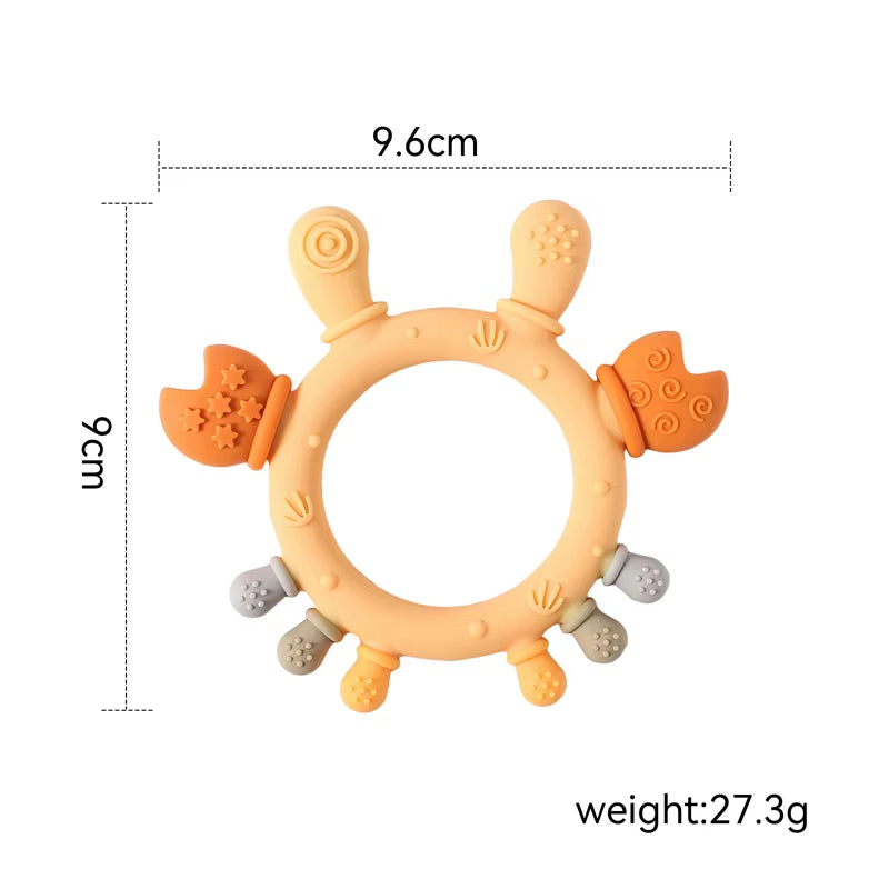 Baby Silicon Teether Toys Dinosaur Bracelet BPA Free Cute Cartoon Animal Silicone Teething Glove for Newborn Chew Teether Toys
