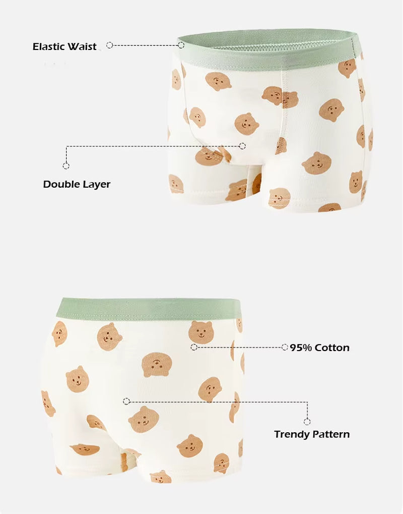 Kids Boys Underwear Spring Newest Baby Underpants Children 4Pcs Cotton Briefs Boys Boxer Shorts Baby Underwear