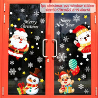 Christmas Window Stickers Christmas Wall Sticker Kids Room Wall Decals Merry Christmas Decorations for Home New Year Stickers