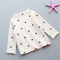 Girls Lovely Heart Print Sweaters 2023 New Autumn Kids Baby Cute Pattern Clothing Fashion Clothes Casual Outfits