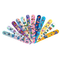 12PCS Lilo&Stitch Toys Stitch Wristbands a Aariety of Anime Doll Characters Children Pat Circle Educational Birthday Gifts