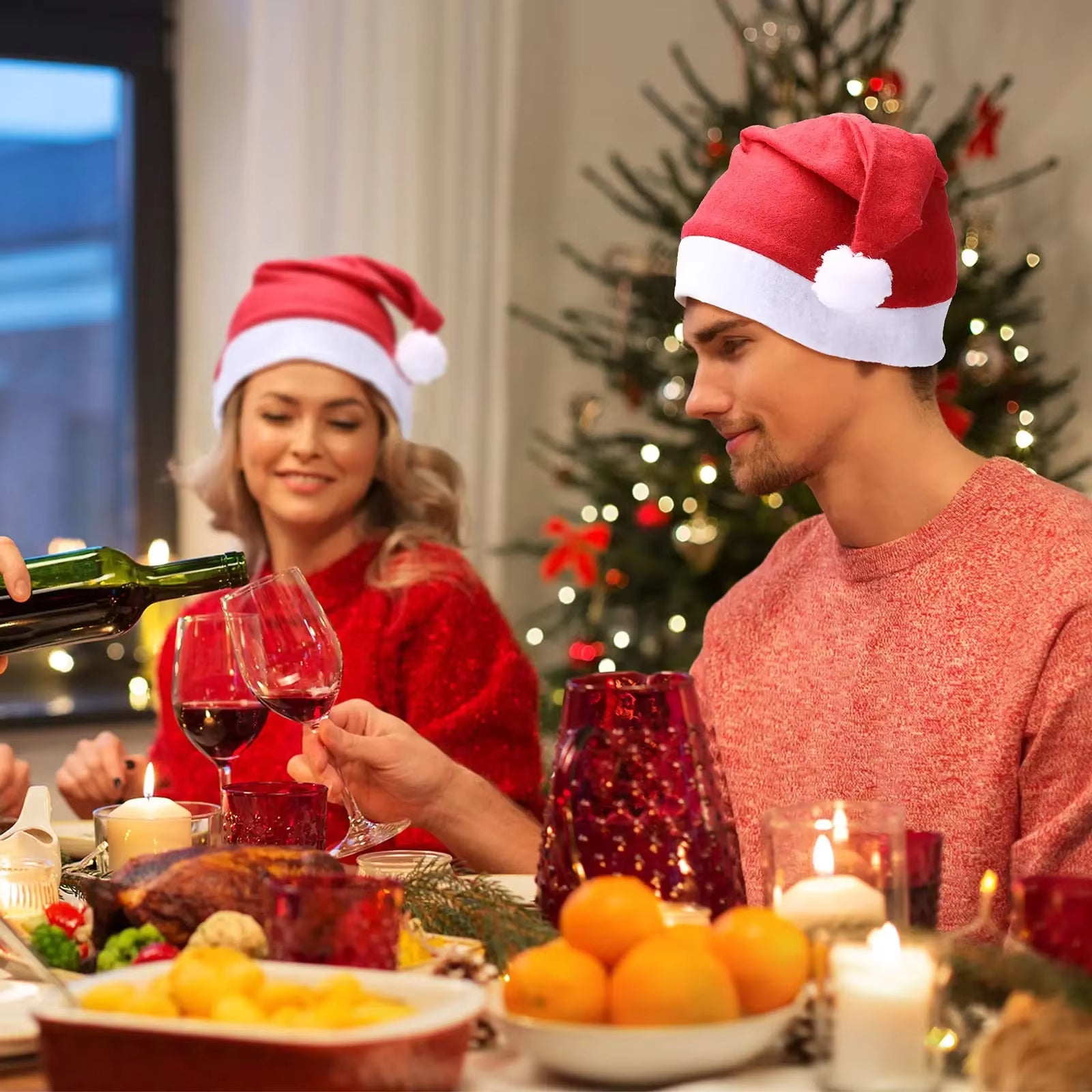 Christmas Hat Red Adult Children Christmas Hat Santa Claus Hat Christmas Gifts Christmas Decorations