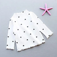 Girls Lovely Heart Print Sweaters 2023 New Autumn Kids Baby Cute Pattern Clothing Fashion Clothes Casual Outfits