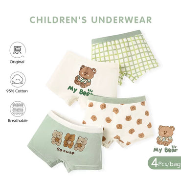 Kids Boys Underwear Spring Newest Baby Underpants Children 4Pcs Cotton Briefs Boys Boxer Shorts Baby Underwear