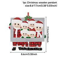 DIY Christmas Family Pendant Merry Christmas Decorations for Home Navidad 2023 Christmas Tree Hanging Ornament New Year 2024