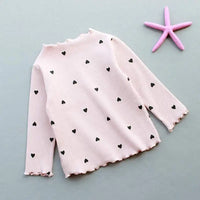 Girls Lovely Heart Print Sweaters 2023 New Autumn Kids Baby Cute Pattern Clothing Fashion Clothes Casual Outfits