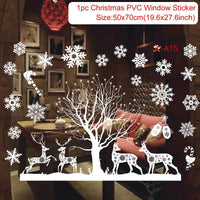 Christmas Window Stickers Christmas Wall Sticker Kids Room Wall Decals Merry Christmas Decorations for Home New Year Stickers