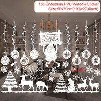 Christmas Window Stickers Christmas Wall Sticker Kids Room Wall Decals Merry Christmas Decorations for Home New Year Stickers