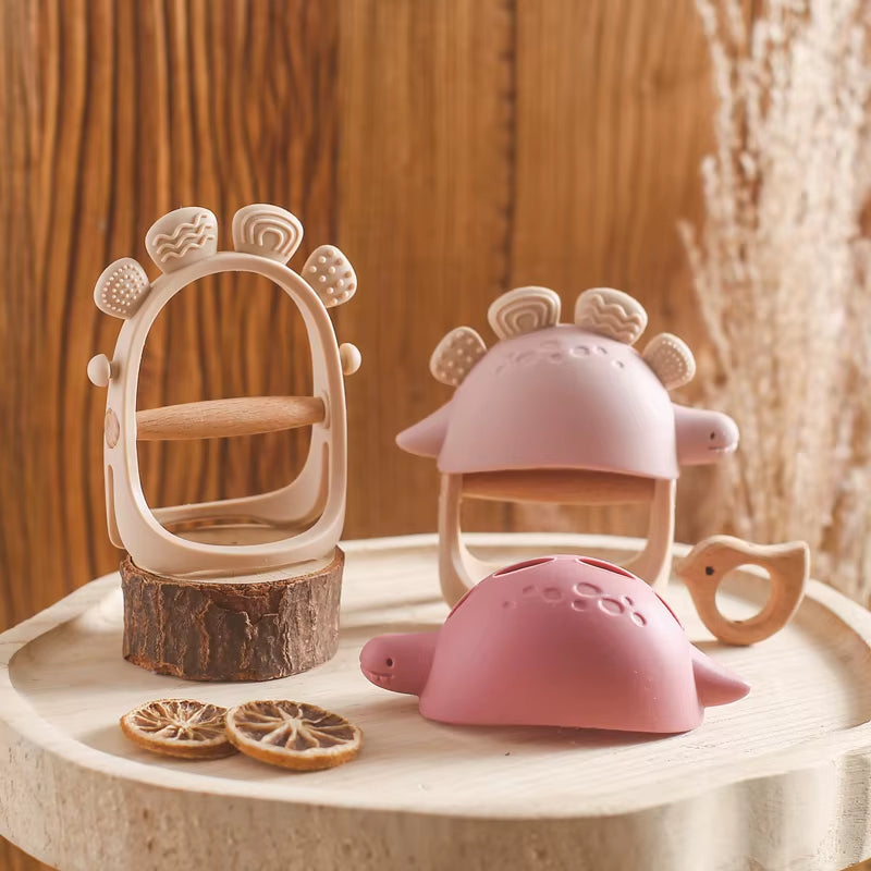Baby Silicon Teether Toys Dinosaur Bracelet BPA Free Cute Cartoon Animal Silicone Teething Glove for Newborn Chew Teether Toys
