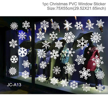 Christmas Window Stickers Christmas Wall Sticker Kids Room Wall Decals Merry Christmas Decorations for Home New Year Stickers
