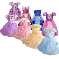 Children Princess Costume Party Fancy Flower Vestido New 2024 Christmas Birthday Carnival Dress up Rapunzel Belle Disguise Frock