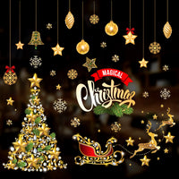Christmas Window Stickers Christmas Wall Sticker Kids Room Wall Decals Merry Christmas Decorations for Home New Year Stickers