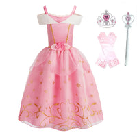 Children Princess Costume Party Fancy Flower Vestido New 2024 Christmas Birthday Carnival Dress up Rapunzel Belle Disguise Frock