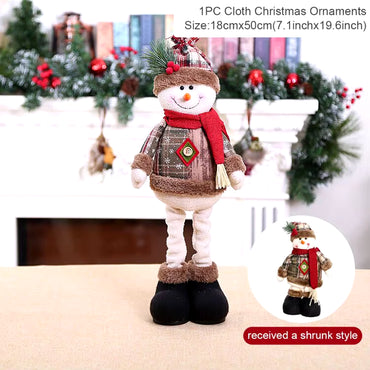 Telescopic Christmas Doll Merry Christmas Decorations for Home 2025 Christmas Ornament Xmas Navidad Noel Gifts New Year 2026