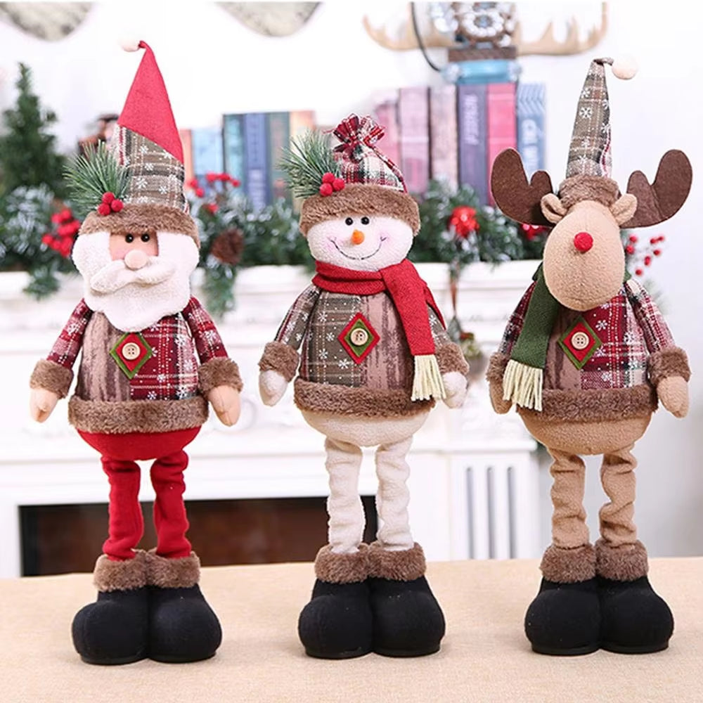 Telescopic Christmas Doll Merry Christmas Decorations for Home 2025 Christmas Ornament Xmas Navidad Noel Gifts New Year 2026