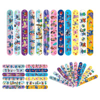 12PCS Lilo&Stitch Toys Stitch Wristbands a Aariety of Anime Doll Characters Children Pat Circle Educational Birthday Gifts