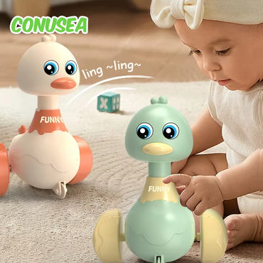 Baby Toy Swing Duck Toy Cartoon Press Vehicles Glide Animal Inertia Pull Back Cars Early Education Toys for Toddlers Boys Girls